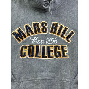 Pro-Weave Mars Hill College Hoodie Gray Embroidered Spell Out Sweatshirt Men's L